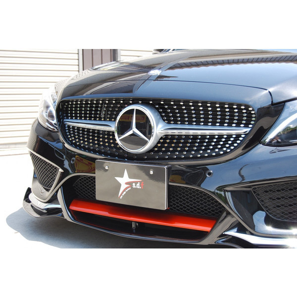 C-Class W205 Diamond grille BLACK ʐ^