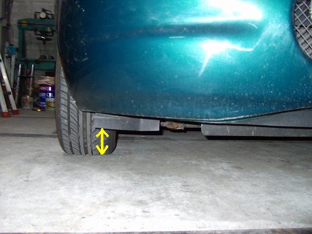 車高が低すぎます。メンバーから6センチ