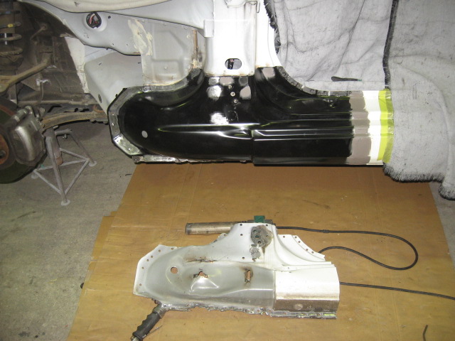 ホンダ S2000 左側面板金塗装修理 フェンダードア交換