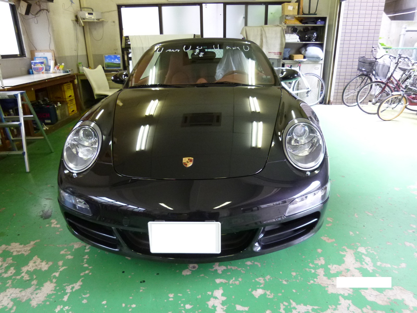 ポルシェ997カブリオレ ガラス交換