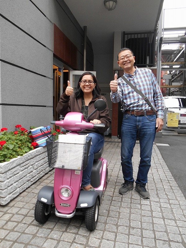 She borrowed the scooter for her mother