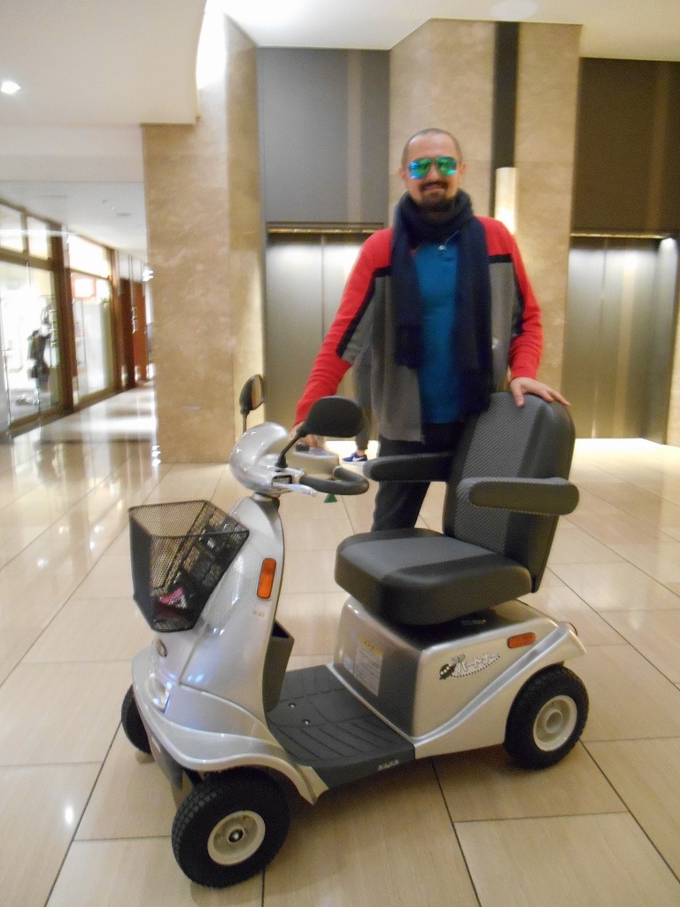 He borrowed the scooter for his broyher