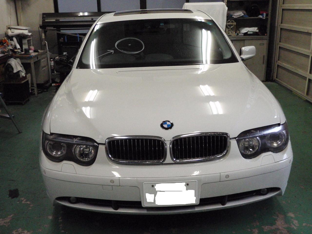 BMW E65 ガラス交換