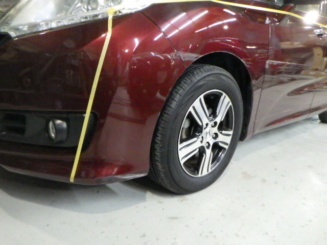 ホンダ オデッセイ 板金塗装修理事例